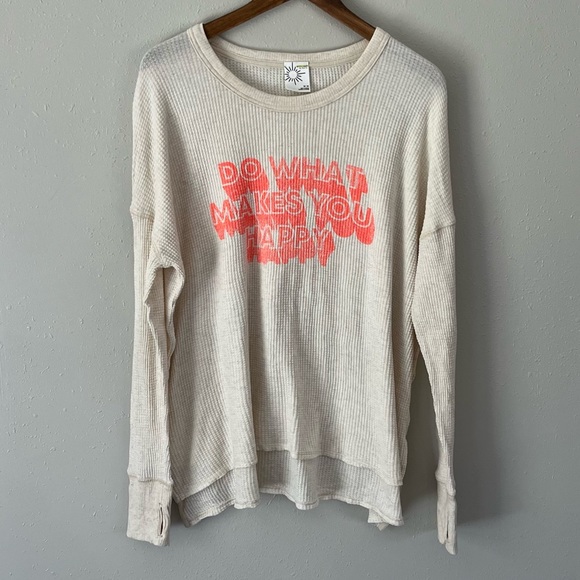 Offline by Aerie Oversized Thermal Oatmeal Colored Size Medium - Picture 13 of 13